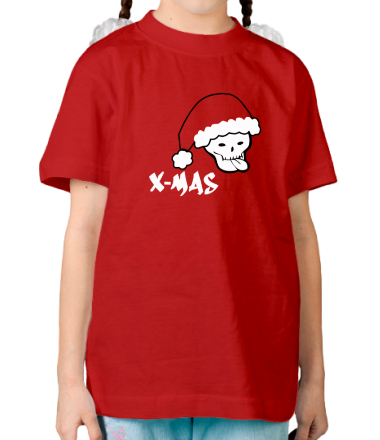 Детская футболка Рождественский череп