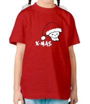 Детская футболка Рождественский череп фото