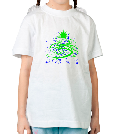 Детская футболка Звездная новогодняя елка