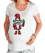 Футболка для беременных Дедушка Мороз с ёлочкой фото