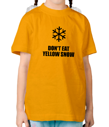 Детская футболка Не ешьте жёлый снег