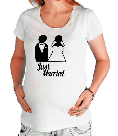 Футболка для беременных Just Married