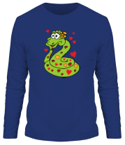 Мужская футболка длинный рукав Влюблённая змеюка фото