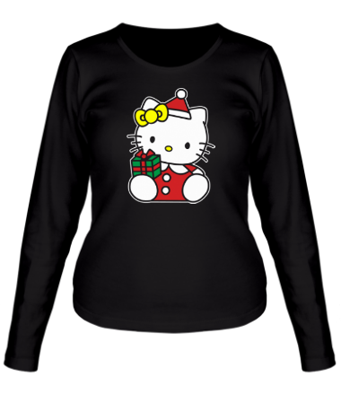Женская футболка длинный рукав Hello Kitty с подарком