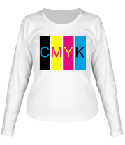 Женская футболка длинный рукав CMYK фото