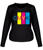 Женская футболка длинный рукав CMYK фото