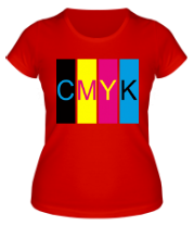 Женская футболка CMYK фото