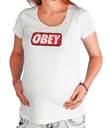 Футболка для беременных Лого Obey