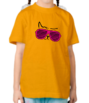 Детская футболка Киса в очках фото