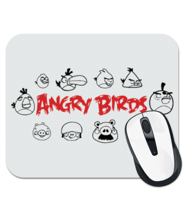 Коврик для мыши Angry Birds Sketch