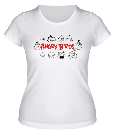 Женская футболка Angry Birds Sketch