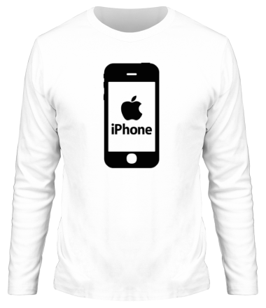 Мужская футболка длинный рукав Apple iPhone