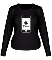 Женская футболка длинный рукав Apple iPhone фото