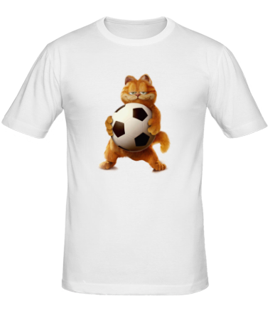 Мужская футболка Гарфилд с мячoм