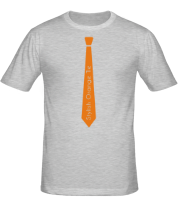 Мужская футболка Стильный оранжевый галстук фото