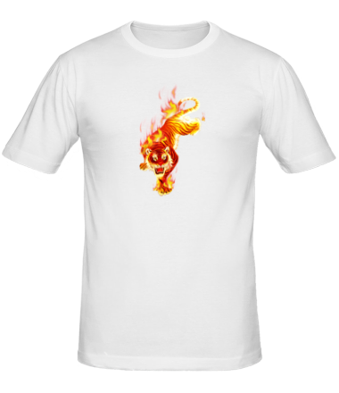 Мужская футболка Тигр в огне