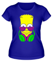 Женская футболка Барт Симпсон в клубе фото