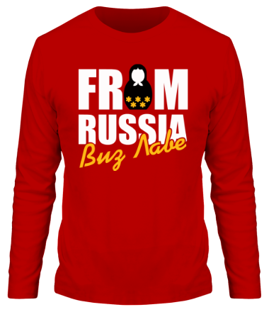 Мужская футболка длинный рукав From Russia - Виз Лаве