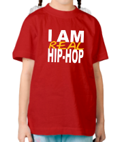 Детская футболка I am real hip-hop фото