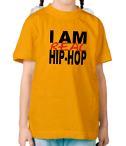 Детская футболка I am real hip-hop фото