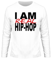 Мужская футболка длинный рукав I am real hip-hop фото