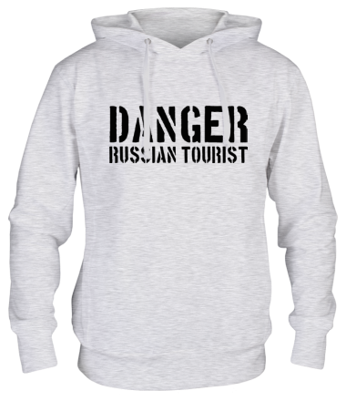 Толстовка худи Danger Russian Tourist