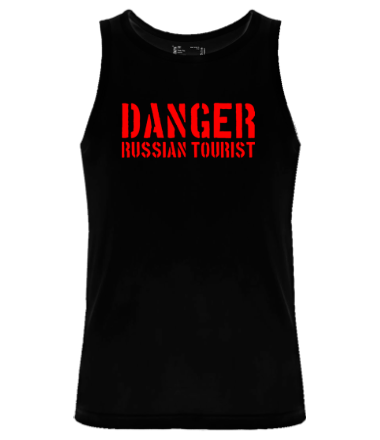 Мужская майка Danger Russian Tourist