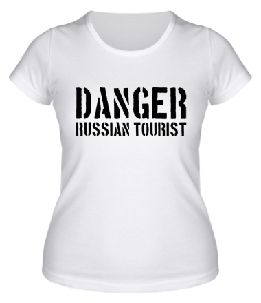 Женская футболка Danger Russian Tourist