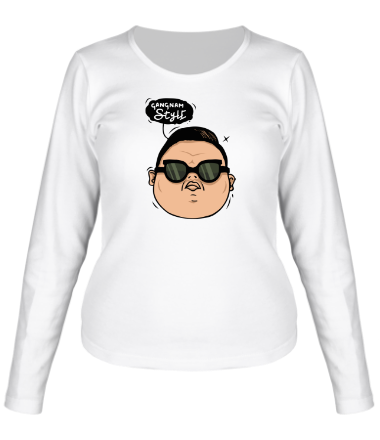 Женская футболка длинный рукав Gangnam Style