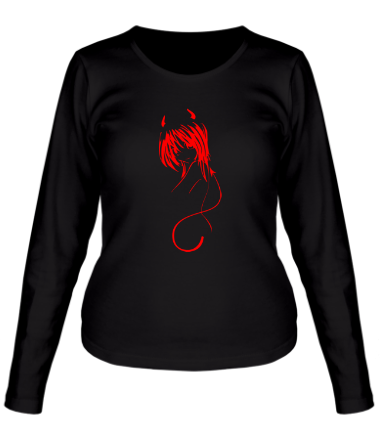 Женская футболка длинный рукав Devil Girl