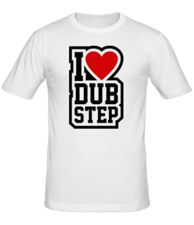 Мужская футболка I love Dub Step