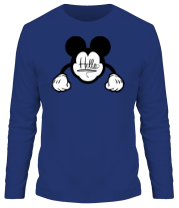 Мужская футболка длинный рукав Hello, Mickey Mouse
