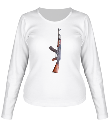 Женская футболка длинный рукав Автомат Калашникова