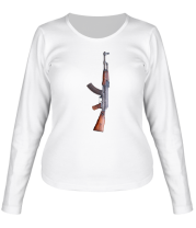 Женская футболка длинный рукав Автомат Калашникова фото