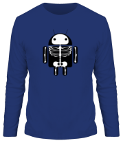 Мужская футболка длинный рукав Скелет Android фото