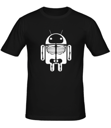 Мужская футболка Скелет Android