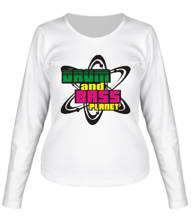 Женская футболка длинный рукав Dnb planet