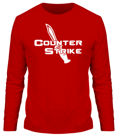 Мужская футболка длинный рукав Counter Strike - Контр Страйк