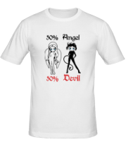 Мужская футболка 50% Angel 50% Devil фото