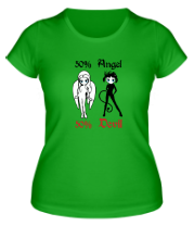 Женская футболка 50% Angel 50% Devil