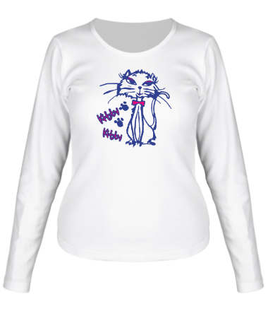 Женская футболка длинный рукав Kitty Kitty