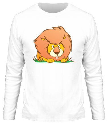 Мужская футболка длинный рукав Sweet lion