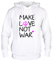 Толстовка худи Make love not war фото