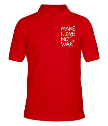 Мужская футболка поло Make love not war