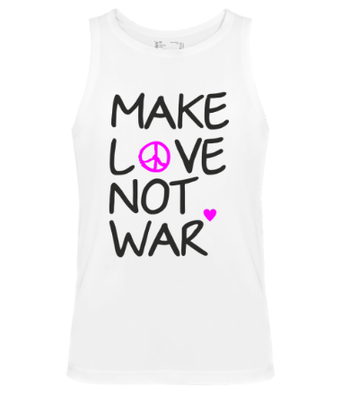 Мужская майка Make love not war
