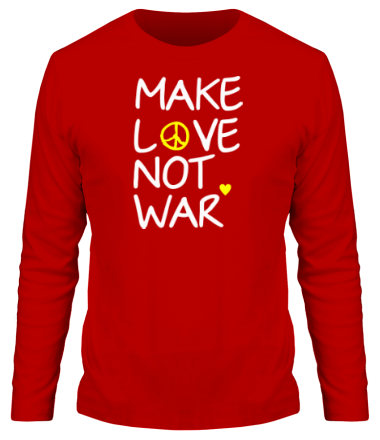 Мужская футболка длинный рукав Make love not war