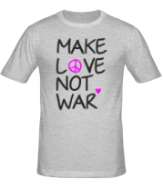 Мужская футболка Make love not war фото