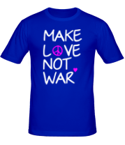 Мужская футболка Make love not war фото