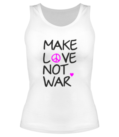 Женская майка борцовка Make love not war