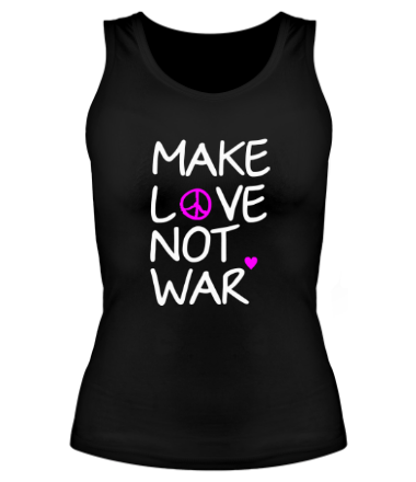 Женская майка борцовка Make love not war